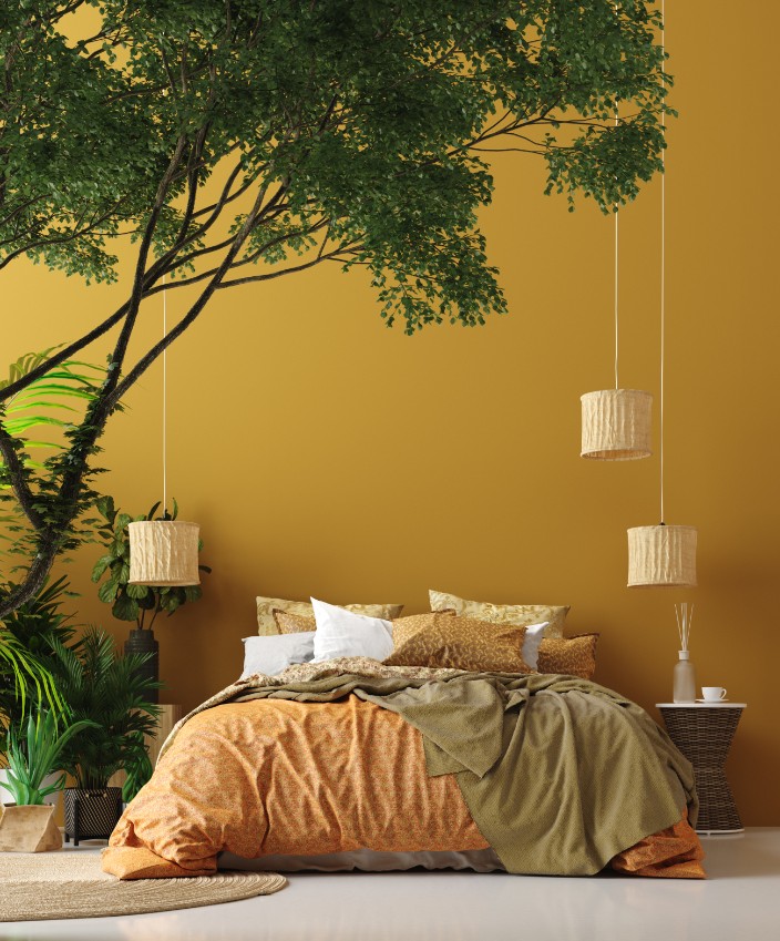 Gold Yellow Paint With Tree Paintzen 