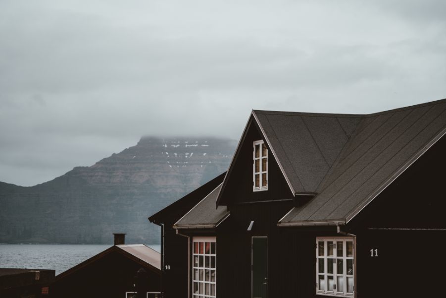 black exterior paint cottage